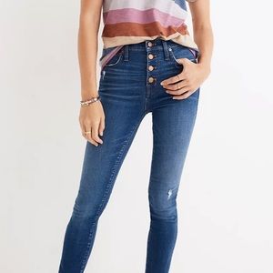 Madewell 10" High-Rise Skinny Jeans in Hanna Wash